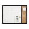 Martha Stewart Everette 24in.x18in. Magnetic Dry Erase Calendar and Crk Board Combo w/Mrkr, Mgnts, and Psh Pns, Blk BR-PM-COM-MW4C1-4561-BK-MS - alternate 8